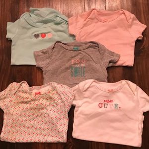 Carter’s 6 month onesie set.